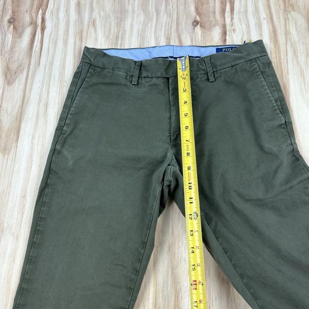 Polo Ralph Lauren Pants FIT 29x28 OG Green Chino Stretch Slim Fit Casual Tapered